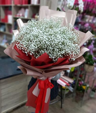 Букет цветов из: Гипсофила в Стекольный