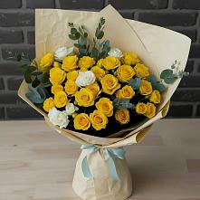 Букет цветов из:  Розы #REPLACE_PRED# Стекольный