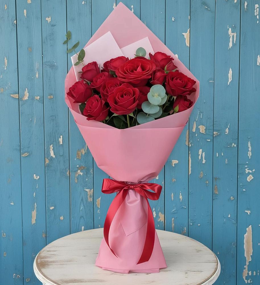 Букет цветов из: Розы в Стекольный