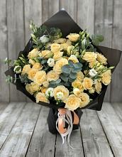 Букет цветов из:  Розы и Лизиантусы #REPLACE_PRED# Стекольный