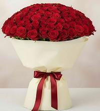 Букет 101 Красная роза Милано в Стекольный