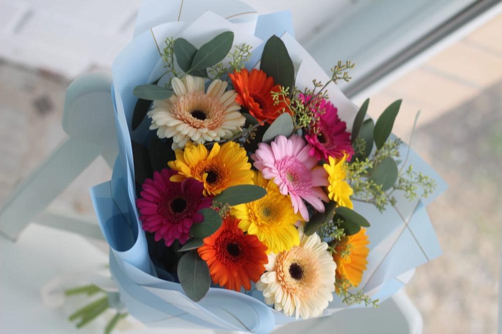 Букет цветов из: Герберы в Стекольный