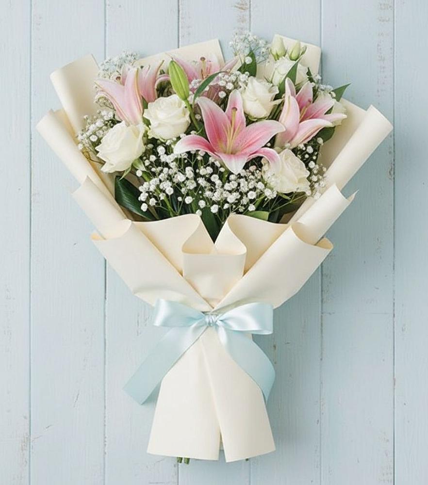 Букет цветов из: Лилии в Стекольный