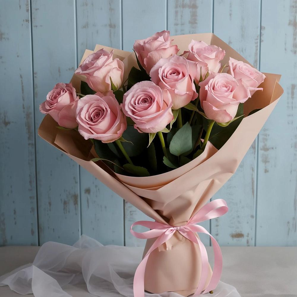 Букет цветов из: Розы в Стекольный