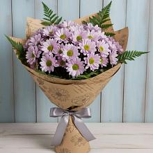 Букет цветов из:  Хризантемы в Стекольный