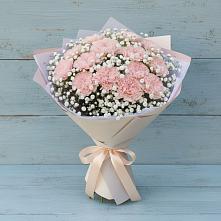 Букет цветов из:  Гвоздики #REPLACE_PRED# Стекольный