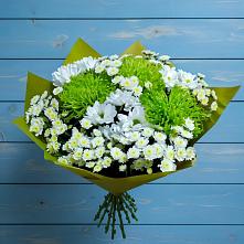 Букет цветов из:  Хризантемы #REPLACE_PRED# Стекольный