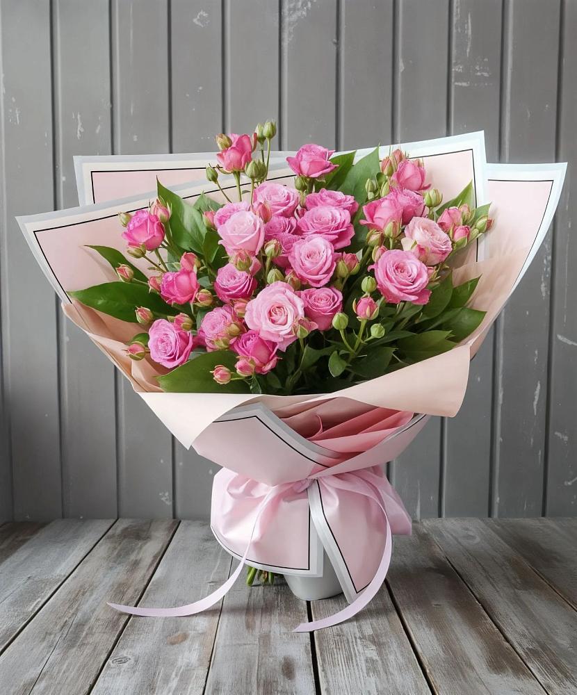 Букет Розовый кустик в Стекольный