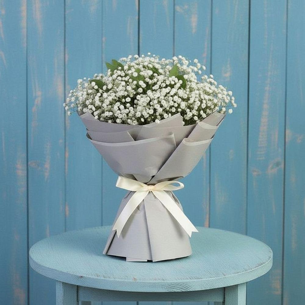 Букет цветов из: Гипсофила в Стекольный