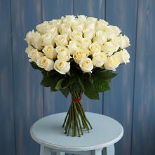 Букет 51 Белая роза Эдлесс Лав #REPLACE_PRED# Стекольный