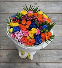 Букет цветов из:  Розы и Хризантемы #REPLACE_PRED# Стекольный