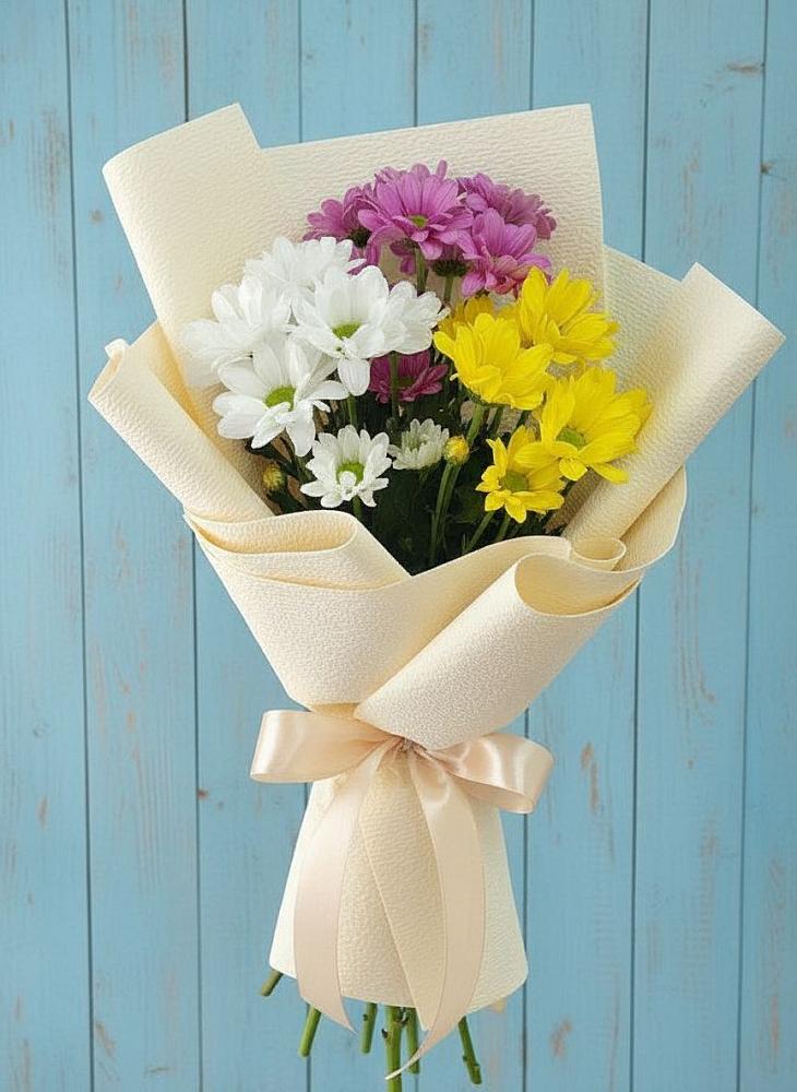 Букет цветов из: Хризантемы в Стекольный