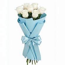 Букет 7 белых роз Проуд в Стекольный