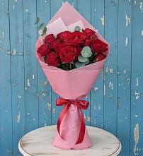 Букет цветов из:  Розы #REPLACE_PRED# Стекольный