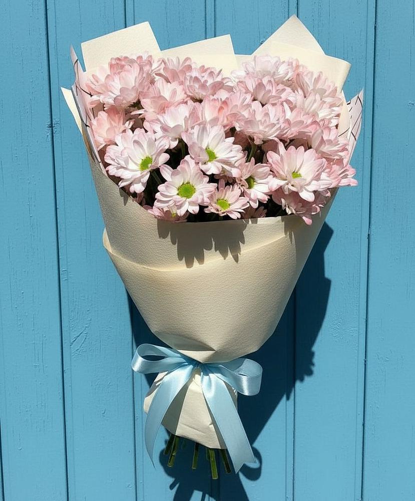 Букет цветов из: Хризантемы в Стекольный