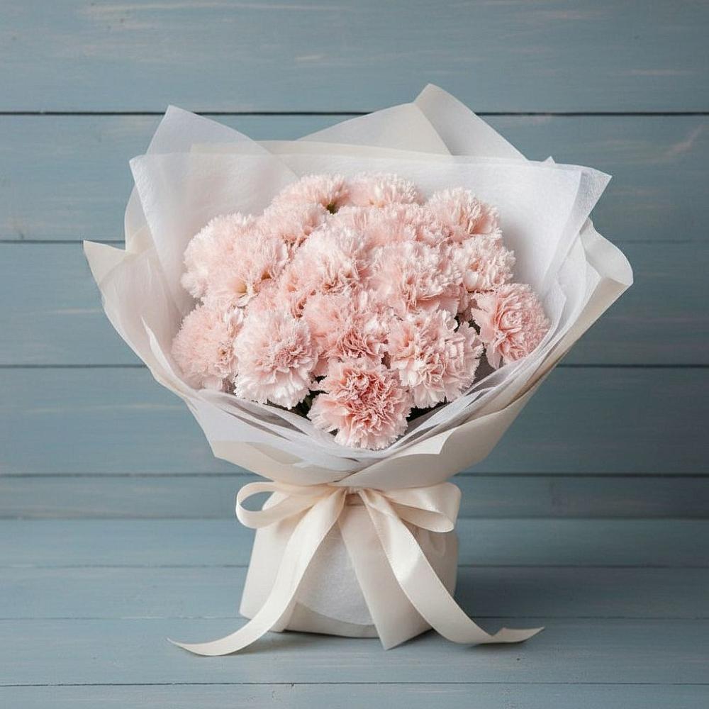 Букет цветов из: Гвоздики в Стекольный