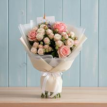 Букет цветов из:  Розы #REPLACE_PRED# Стекольный